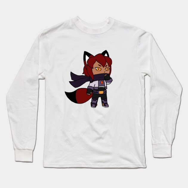 Rubi Chibi Armor Long Sleeve T-Shirt by Firestorm Fox